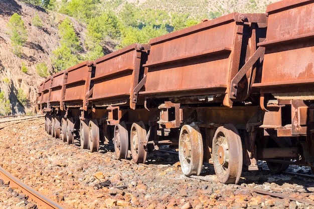 Vestiges des anciennes mines de Riotinto à Huelva Espagne