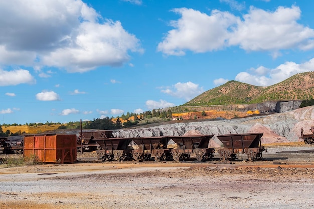 Vestiges des anciennes mines de Riotinto à Huelva Espagne