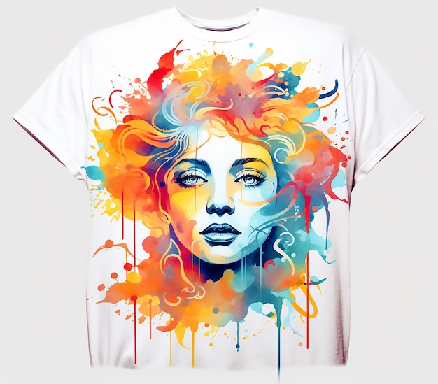 Vêtements artistiques à l'aquarelle Images vectorielles Design de t-shirts