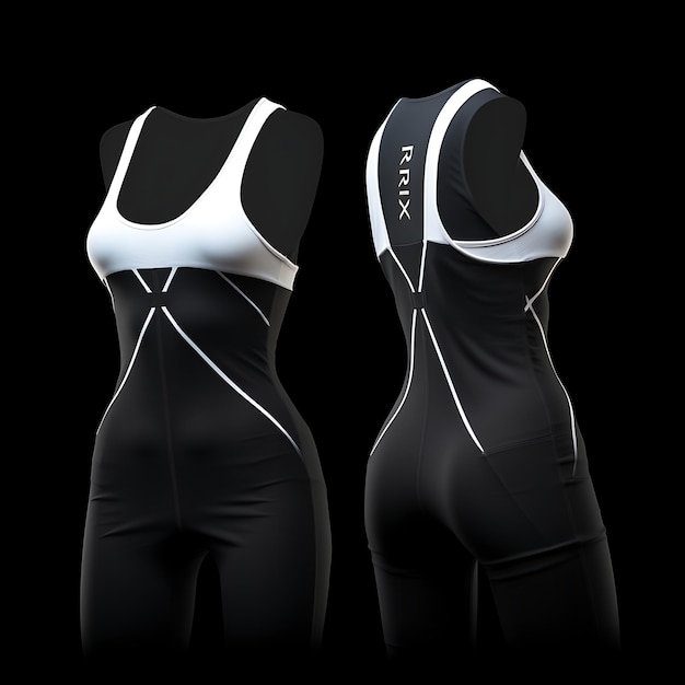 Photo vêtements bodysuits tissu étirable spandex une pièce desig vêtements serrés pour le gymnase sports basiques