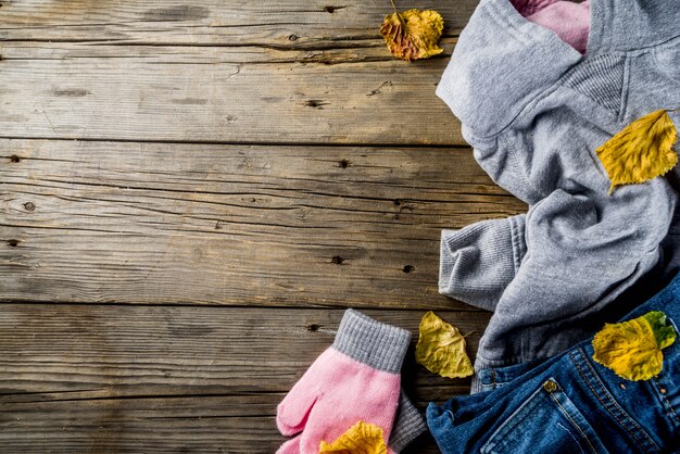 Vêtements chauds d'automne pour fille