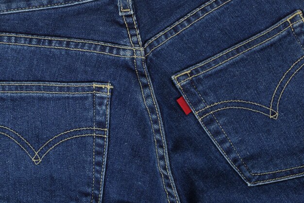 Vêtements, chaussures et accessoires Vue de dessus des poches de jeans bleus