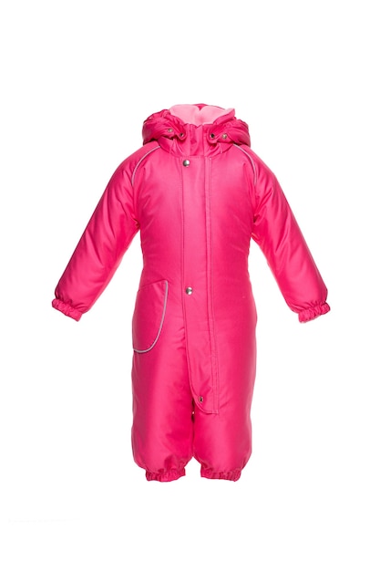 Vêtements d'hiver pour enfants pour marcher avec capuche couleur rose