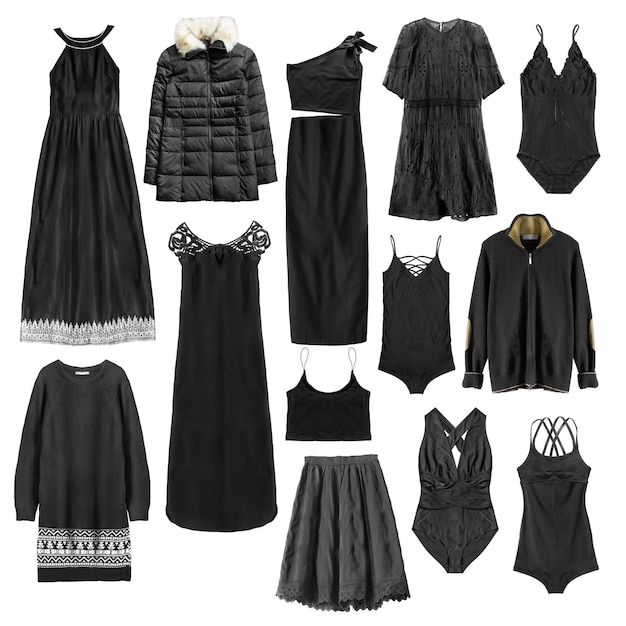 Vêtements noirs isolés