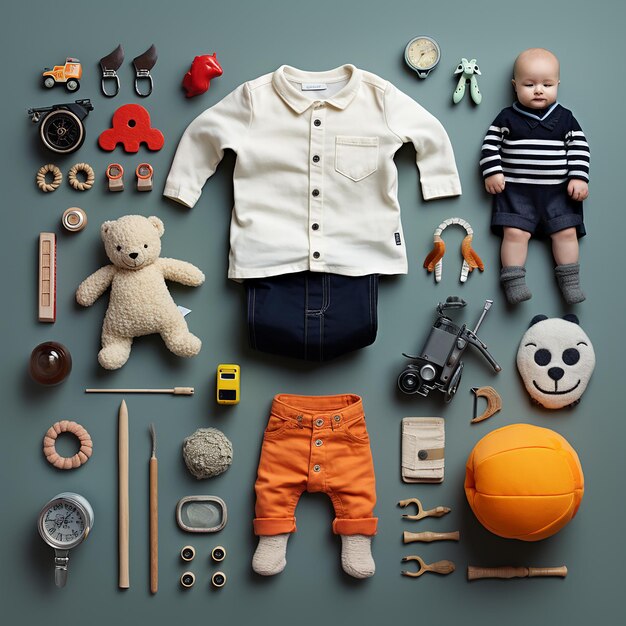 Photo des vêtements pour enfants.