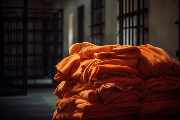 Photo les vêtements des prisonniers en robe orange génèrent ai