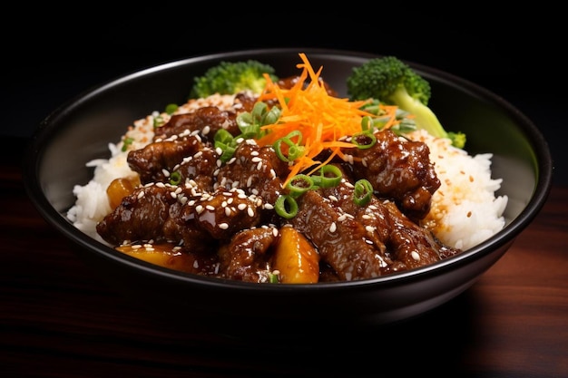 Viande de bœuf épicée Teriyaki Donburi