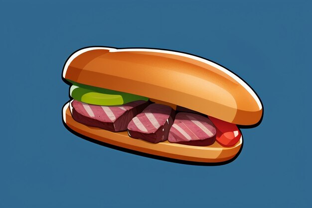 La viande de bœuf de nourriture occidentale icône d'interface utilisateur jeu prop design gourmet steak style 3D c4d élément de rendu de dessin animé