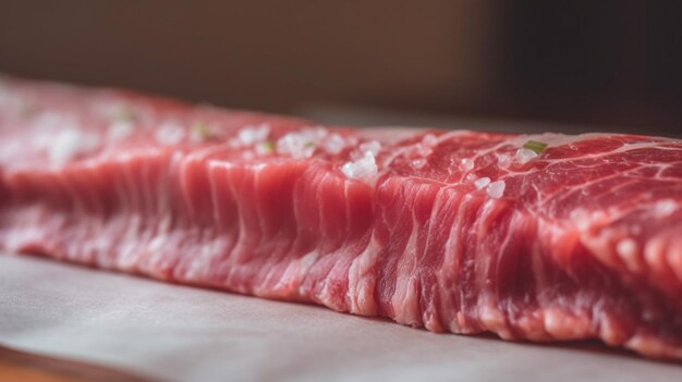 Photo une viande crue délicieuse.