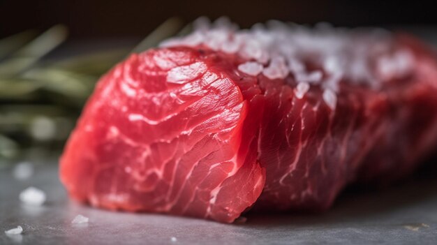 Une viande crue délicieuse.