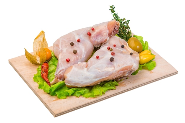 Viande crue de lapin