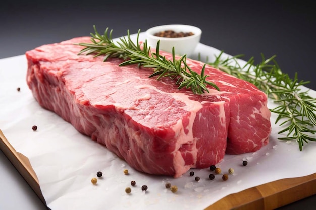 Viande crue pour steak