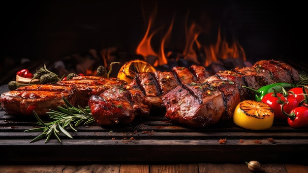 La viande fumée est consommée au barbecue.