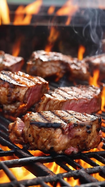 De la viande grillée sur le barbecue