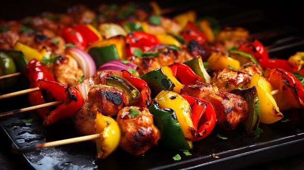 viande grillée avec des légumes et des épices