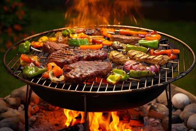 Viande grillée et légumes frais BBQ Bliss