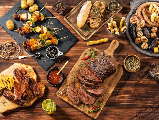 Photo viande et légumes