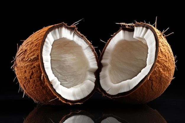 Viande de noix de coco fraîche blanche et pure