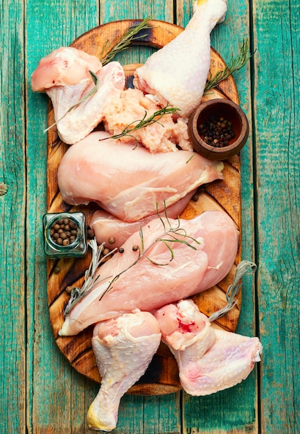 Viande de poulet fraîche non cuite