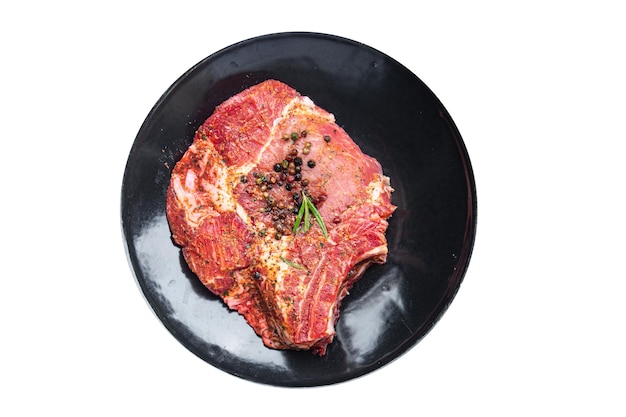 viande steak cru porc boeuf repas frais régime alimentaire collation sur la table copie espace arrière-plan alimentaire