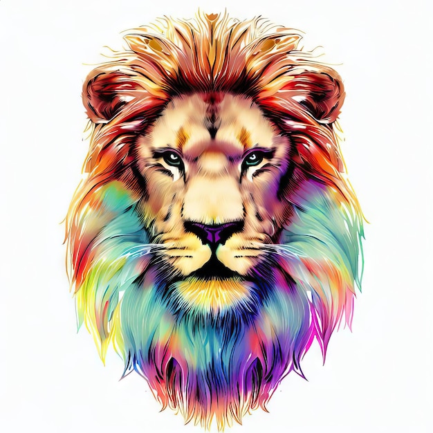 Vibrant Lion's Intensity IA générative