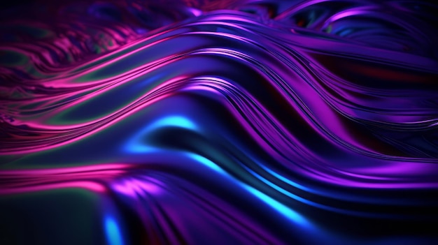 Vibrant Neon Symphony of the Captivant World of Colorful Abstract Metal Gradients