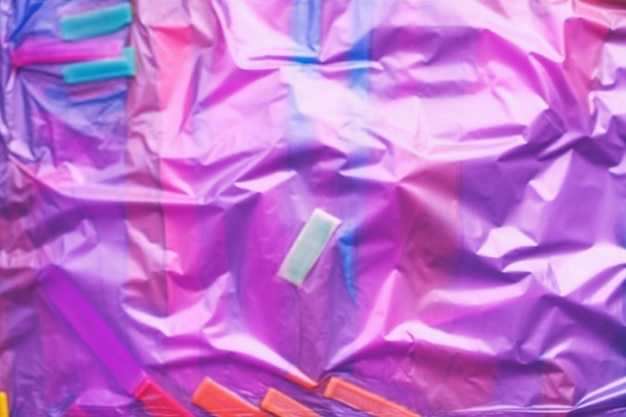 Vibrant Plastic Bag Texture Ai génératif