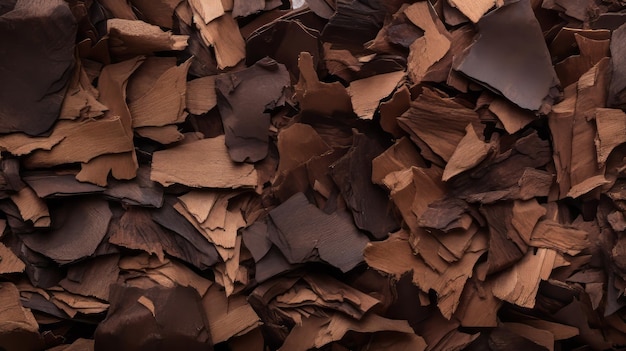 Vibrant et texturé cuir cour mulch vue aérienne photo texture