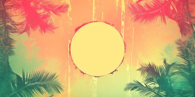 Photo vibrant vintage vector avec un flair grunge parfait pour les événements d'été