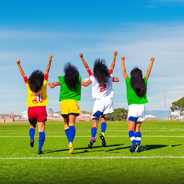 Victoire de l'équipe nationale féminine espagnole de football image et arrière-plan gratuits