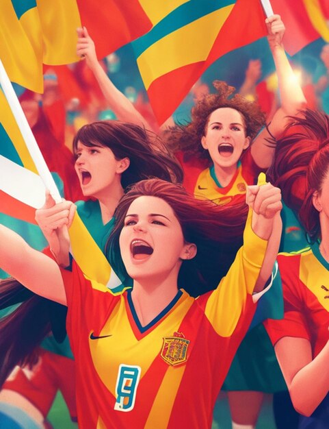 Victoire de l'équipe nationale féminine espagnole de football Image gratuit