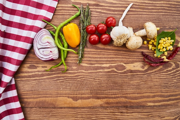 Vie saine avec des légumes colorés