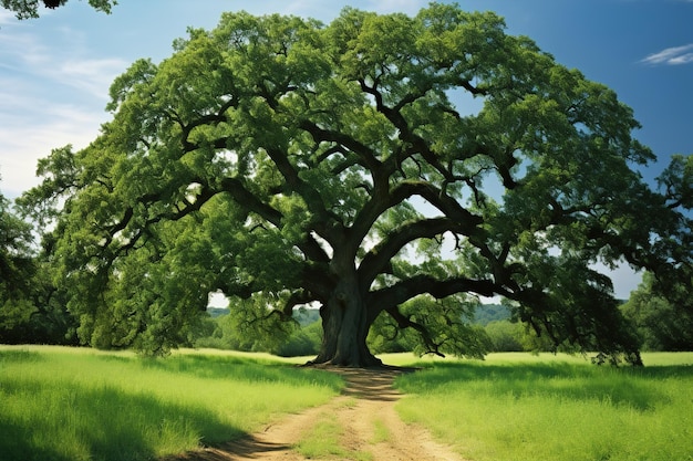 Photo vieil arbre dans le parc génératif ai