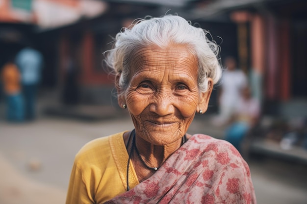 vieille femme souriante