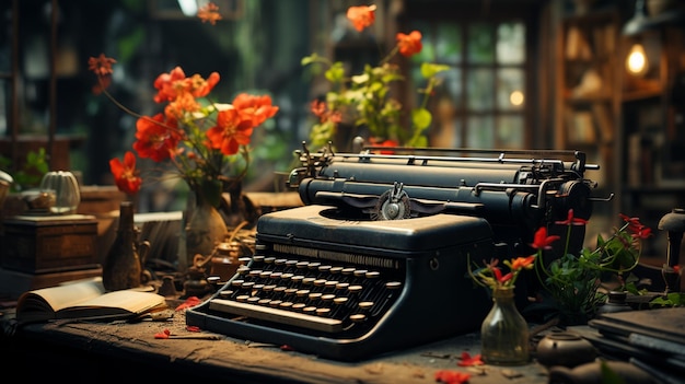 Vieille machine à écrire Generative Ai