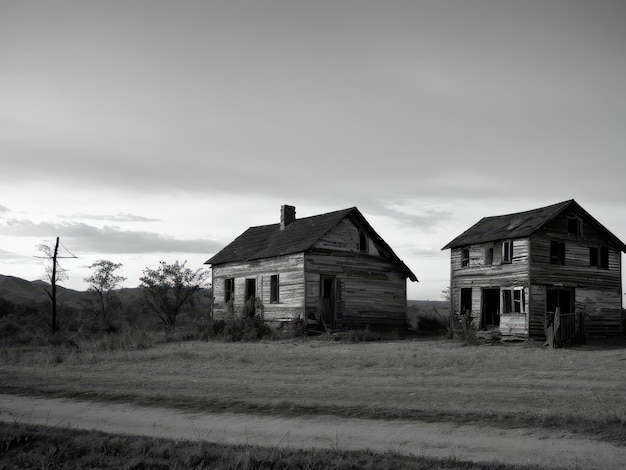 Une vieille maison délabrée Paysage dramatique