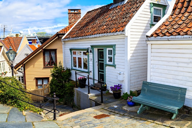 La vieille maison traditionnelle en bois Norvège