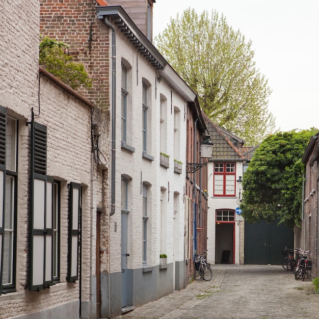 La vieille rue de la ville de Bruges