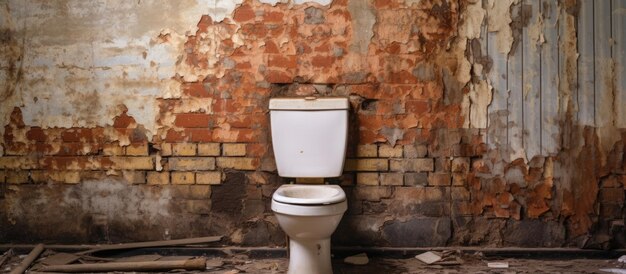 Photo vieille toilette dysfonctionnelle avant la rénovation