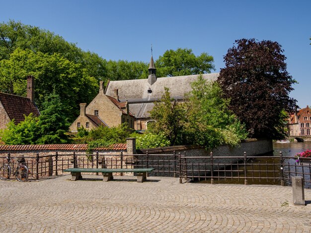 Photo la vieille ville de bruges en belgique.