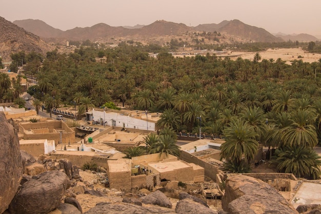 Vieille ville de Djanet, ville oasis du sud de l'Algérie.