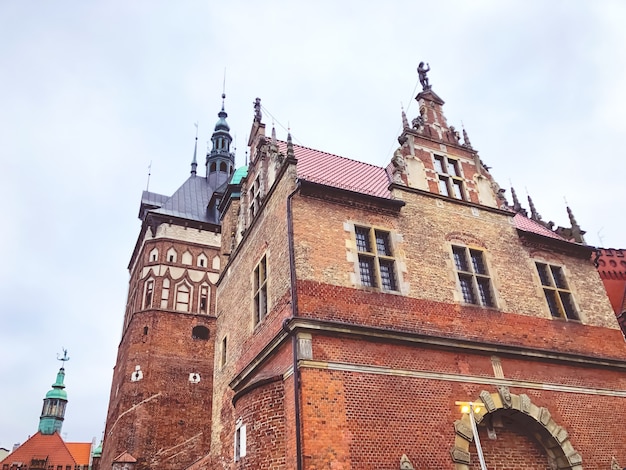 Vieille ville de Gdansk, Pologne. Façade d'immeuble.