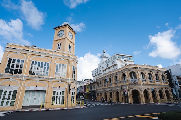 La vieille ville de Phuket avec la construction de l'architecture portugaise sino à la vieille ville de Phuket Phuket Thaïlande