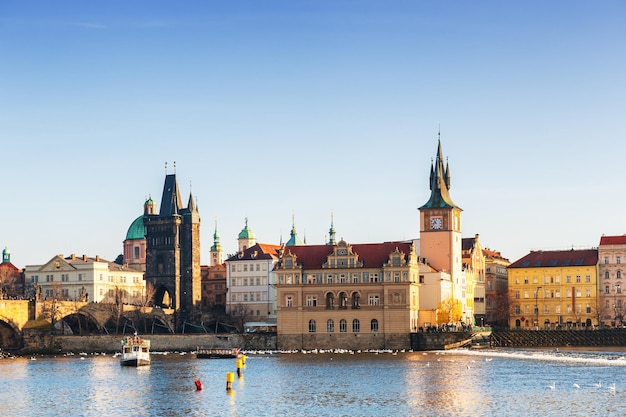 Vieille ville et pont Charles à Prague, République Tchèque