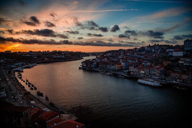 Vieille ville de Porto, Portugal, vue sur la rivière Duero