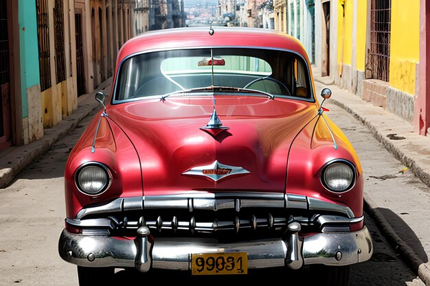 Vieille voiture rétro à La Havane Cuba