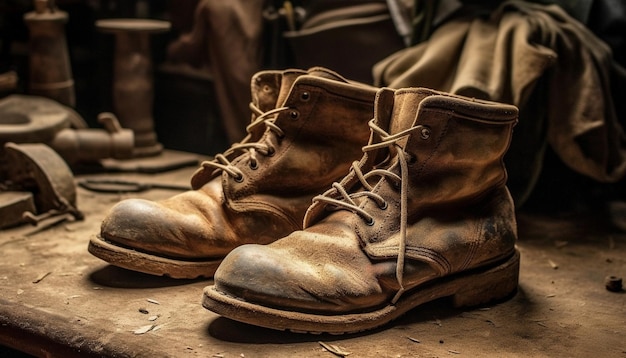 Les Hommes Portent Des Bottes De Construction Chaussures De Sécurité Pour  Les Travailleurs Au Chantier. Ingénieur Porter Des Jeans Image stock -  Image du cuir, gens: 219065349