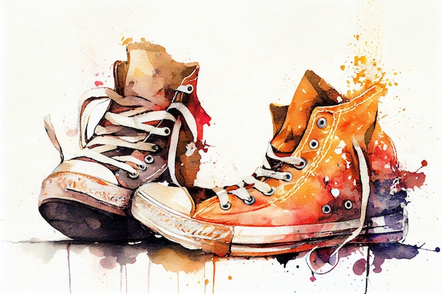 Photo vieilles chaussures converse