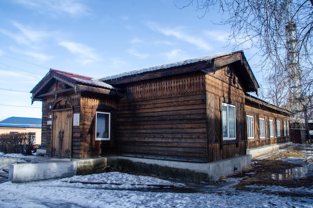 Photo vieilles maisons à irkoutsk