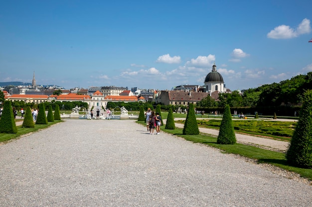 Vienne Autriche juin 15 2023 vue sur les jardins du Belvédère à Vienne